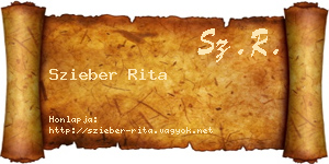 Szieber Rita névjegykártya